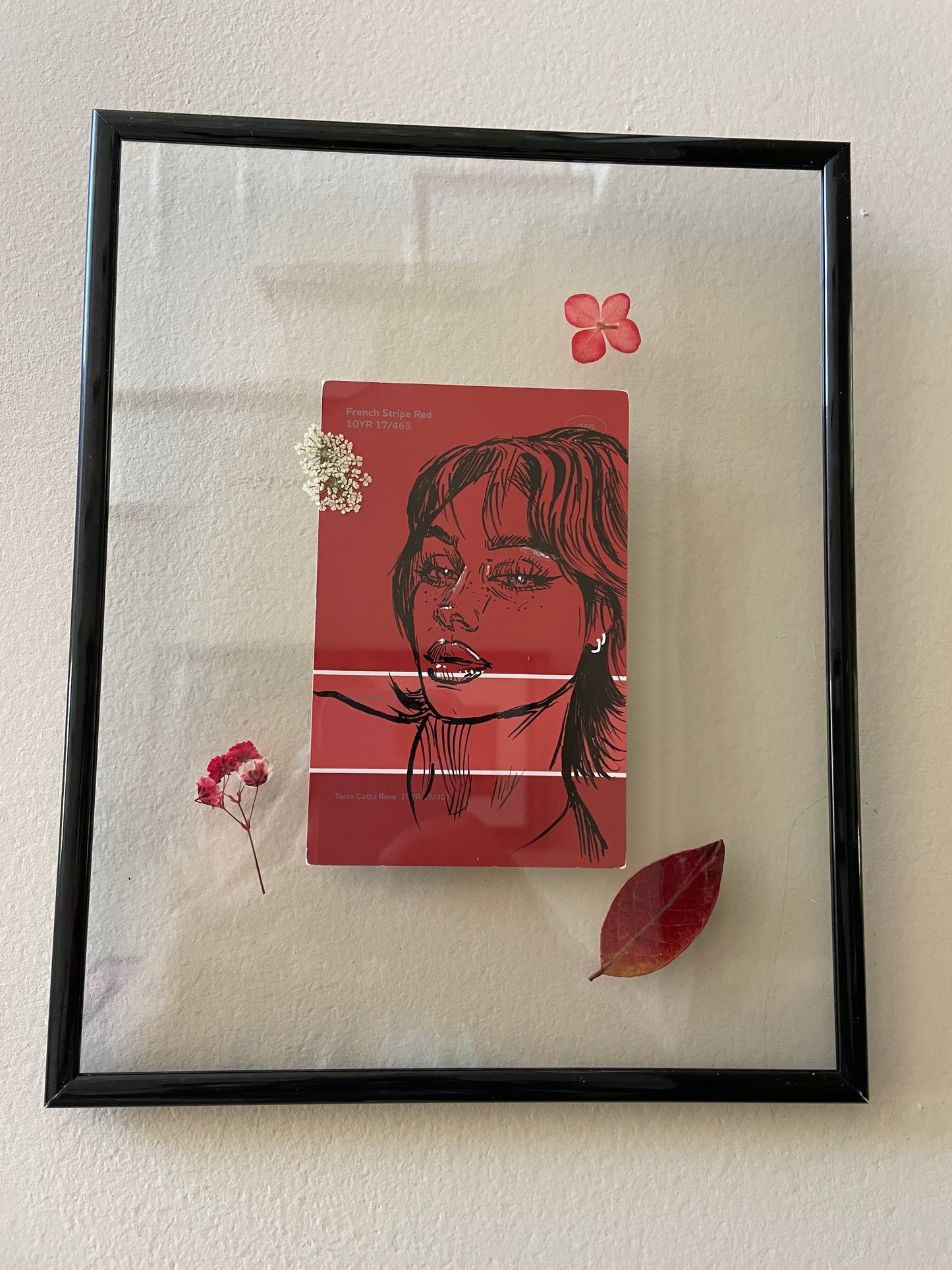 french stripe red girl